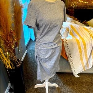 COTTON GRAY DRESS. FITS LIKE A SIZE SMALL.